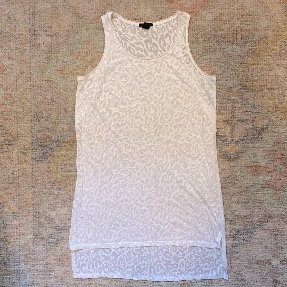 H&M White Sheer Cheetah Print Swimsuit Cover Up